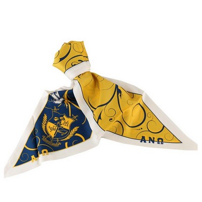 Silk Digital printed custom logo scarves 15 x 44"