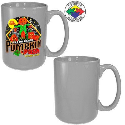 15 Oz. Light Gray El Grande Mug - Dishwasher Safe - Precision Spot Color