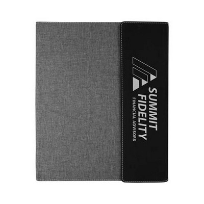 Canvas Portfolio with Leatherette Accent
