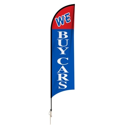 12' Stock Feather Flag Kit w/Ground Spike Spindle
