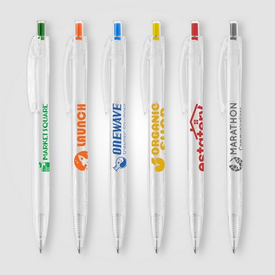 Aqua Clear - RPET Recycled Plastic Pen - Silkscreen