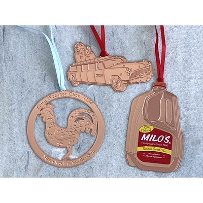 0.4 Mil Custom Copper Ornament (4")
