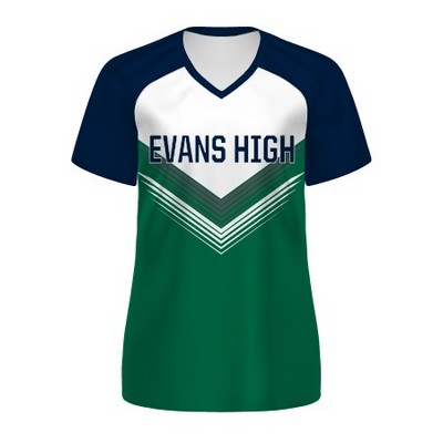 Holloway Ladies' Sleeve FreeStyle™ Semi-Sublimated Raglan Tee-Navy