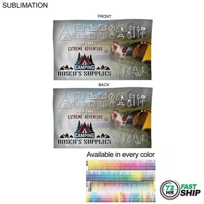 72 Hr Fast Ship - Microfiber Dri-lite Terry Branding Towel, Sublimated Edge to Edge 2 sides (15"x25"