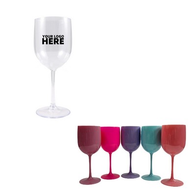 17 Oz. Plastic Wine Glasses Stem Champagne Cup