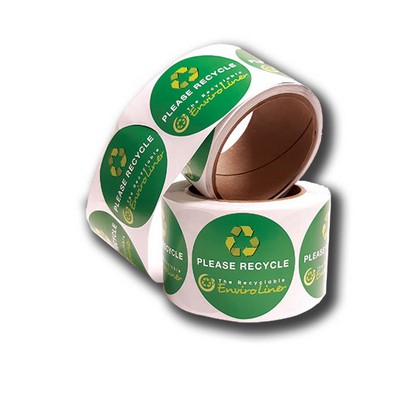 Eco-Friendly BOPP Roll Stickers (2.5" Circle)