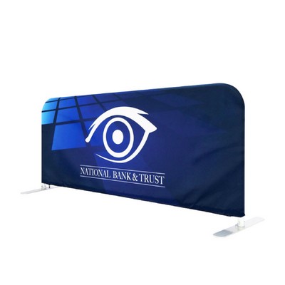 8' Custom Fence Cover Trade Show Crowd Control Barrier Cover