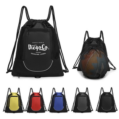 Waterproof Basketball Drawstring Gym Backpack