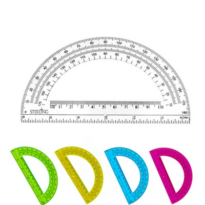 2" 1 Plastic 6" Protractor & Ruler
