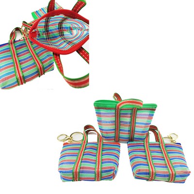 Mini Zipper Coin Purse w/ Key Ring