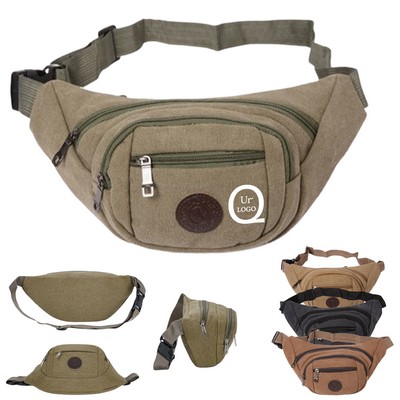 Adjustable 4 Pockets Waist Bag