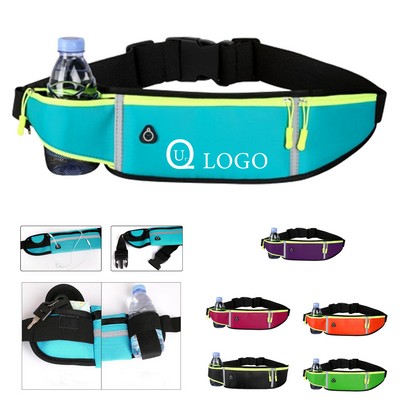 Hydration Running Belt Fanny Pack w/ Reflective Strips