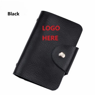 PU Leather Credit Card Holder with 24 Slots
