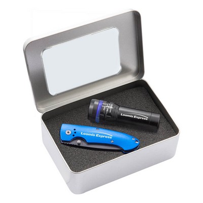 Gift Set With Fl24 Zoom Cree Light & Tk305 Lock Back Knife