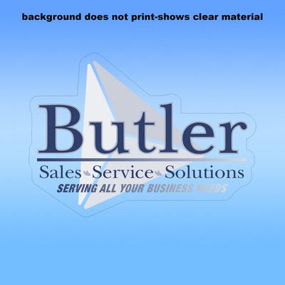 Clear Removable Glass Decals (10"X7.5") - Removeable. Repositionable. Custom Shape