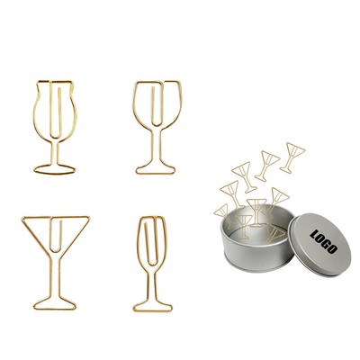 Wine Glass Shaped Metal Clips – Cocktail, Champagne, Red Wine & Tulip Style Options