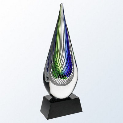 Blue Swirl Award - Black Base