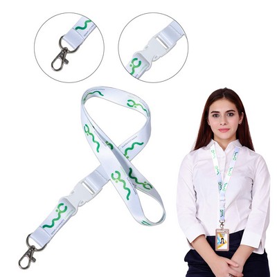 School Lanyard w/ Lobster Claw & Buckle Release