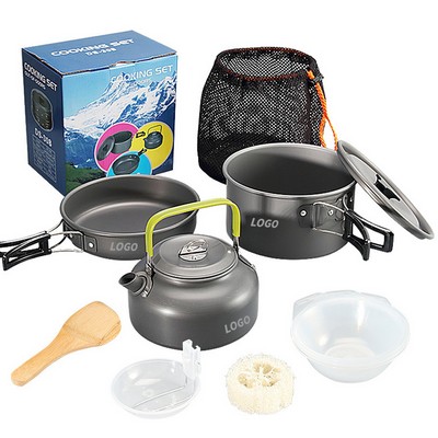 Camping Cookware Pot Pan Kettle Set