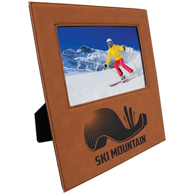 Leatherette Photo Frame w/Eng Area