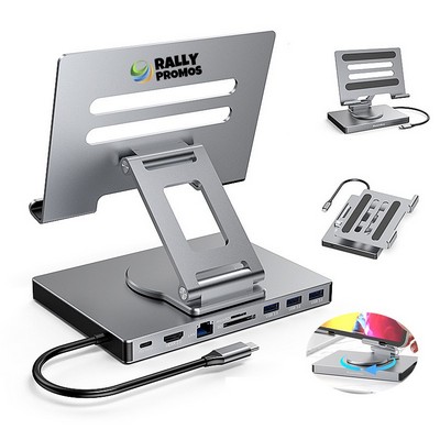 Foldable 9-in-1 Adapter USB C Docking Station