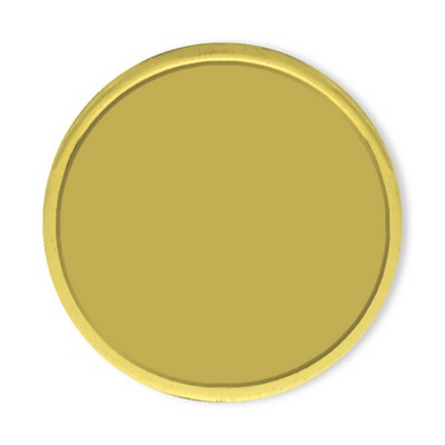 1" Round Die Struck Gold Lapel Pin with Butterfly Clutch Backing
