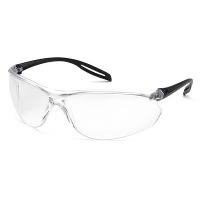 Neshoba Safety Glasses, Black Frame with Clear Lens