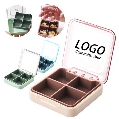 4 Compartments Daily Pill Organizer