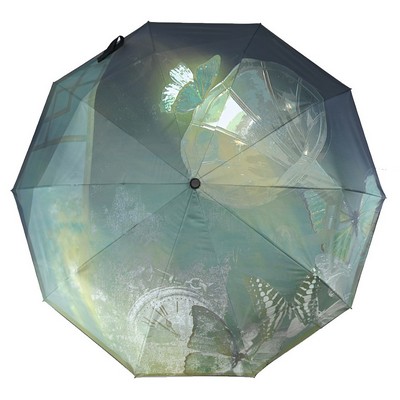 23" Auto-Open Folding Umbrella - Custom Full Color Print