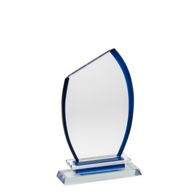 Blue Sail Crystal Award, 8.5"H