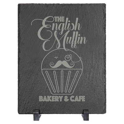 9" x 7" Rectangle Slate Decor with Plastic Feet