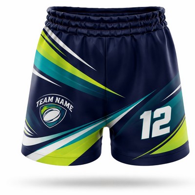Men's Full Color Rugby Shorts Poly Spandex 250GSM