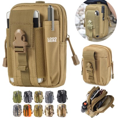 Custom Outdoor Gear Organizer Multi-Purpose Utility Tactical Molle EDC Waist Pouch Compact Belt Bag