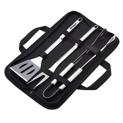 3-Piece Stainless Steel Barbeque Grilling Tool Set