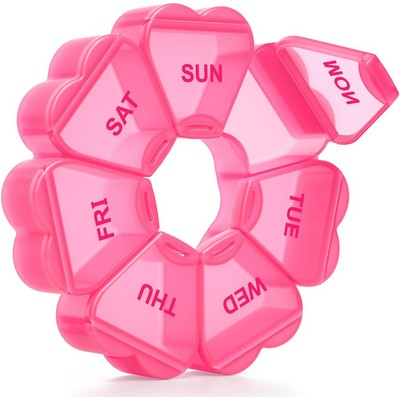 7-Day Flower Shape Pill Organizer with Detachable Pods