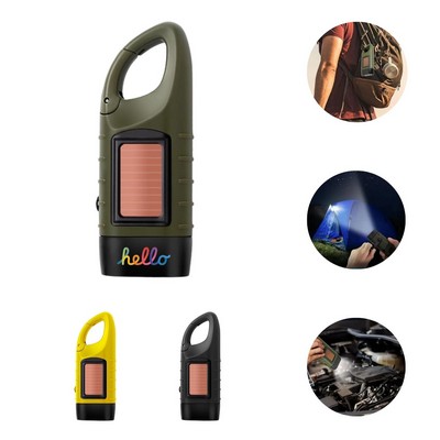 Hand Crank Solar Powered Flashlight