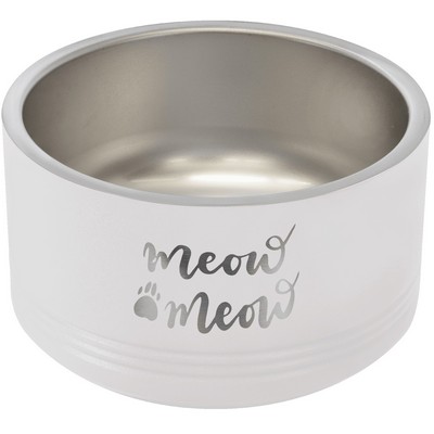 Polar Camel 18 oz. Small White Pet Bowl