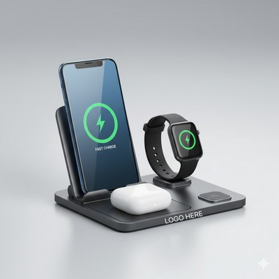 3-In-1 Foldable Wireless Charging Stand Compatible with iPhone and Apple Watch