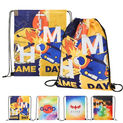 Sublimated RPET Non-Woven Drawstring Backpack