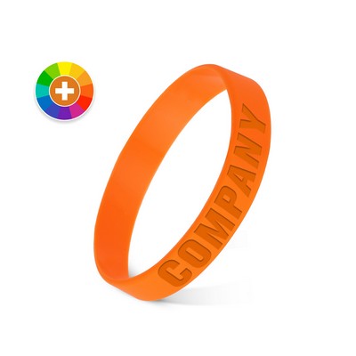 Debossed/Embossed Silicone Wristband