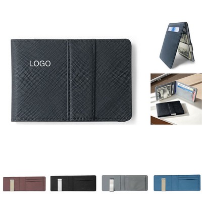 Premium PU Leather Money Clip Wallet
