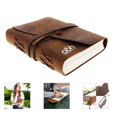 Vintage Genuine Leather Journal Notebook
