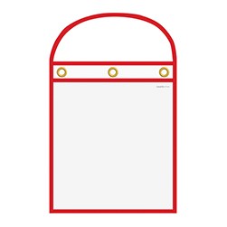Clear/Red Repair Order/Work Ticket Holder W/ Handle