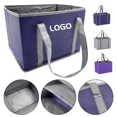 Foldable Non-Woven Handheld Storage Box With Sturdy Handles
