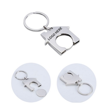 Home Shopping Cart Coin Keyring Holder