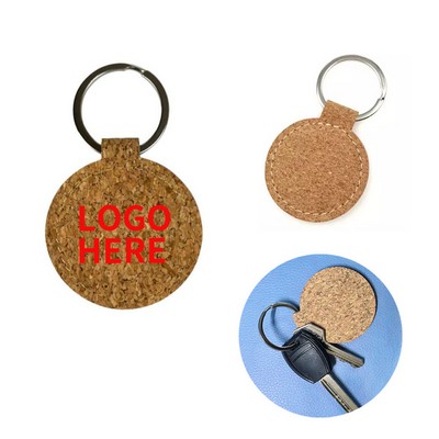 Circular Cork Keyring