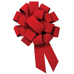 43" Red Velvet Car Bow