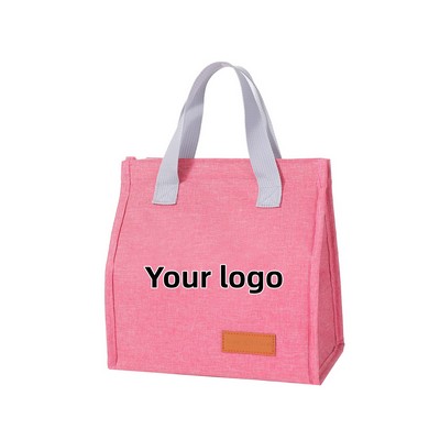 Water-Resistant Insulated Lunch Tote Bag, 8.7" x 5.5" x 9.4"