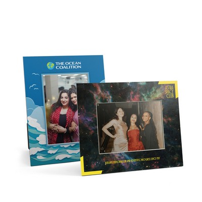 NEW Full Color Bevel Easel Picture Frame (for 5"x7" photo)