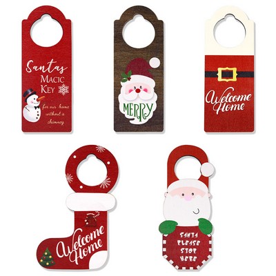 Handcrafted Wooden Christmas Door Hanger Decoration